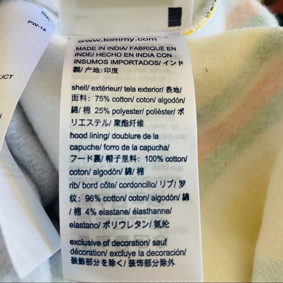 Tommy Hilfiger Hoodie Sweatshirt Women Stripe New - Picture 7 of 8